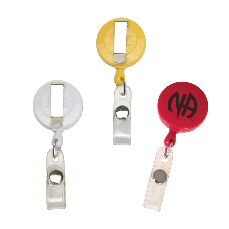 STOPNGO Line :: Products :: Keyrings & Key Lights :: Round Retractable Badge  Reel Coil Badge Clip